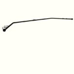 Speedy Products Black bay window curtain pole set 19mm diameter curtain pole, complete with brackets and ball finials for a 3 sided bay window