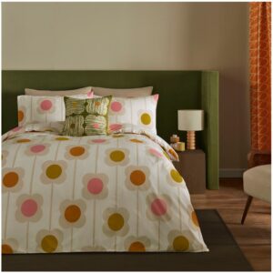 Orla Kiely Abacus Flower Sunrise Bedding, 100% cotton, 200 thread count.