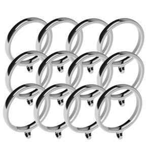 Swish Design Studio Luxury Lined Curtain rings, Chrome pack of 12, for use on 28mm Curtain poles