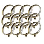 Swish Design Studio Luxury Lined Curtain pole rings Antique brass pack of 12 for 28mm curtain poles
