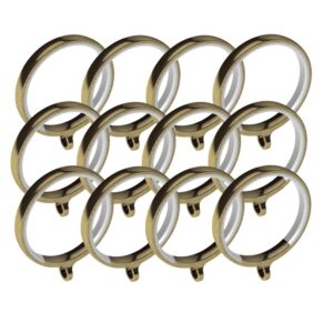 Swish Design Studio Luxury Lined Curtain pole rings Antique brass pack of 12 for 28mm curtain poles