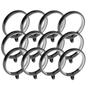 Swish Design Studio Luxury Lined rings, Graphite pack of 12, for use with 28mm curtain poles