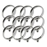 Swish Design Studio Luxury Lined Curtain Pole rings, satin steel pack of 12