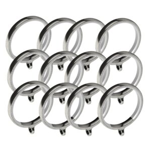 Swish Design Studio Luxury Lined Curtain Pole rings, satin steel pack of 12