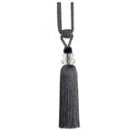 Grey Swish Excelsior curtain tieback with cut glass design and full tassel
