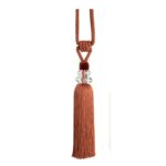 Rust Swish Excelsior curtain tieback with cut glass design and full tassel