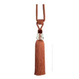 Rust Swish Excelsior curtain tieback with cut glass design and full tassel
