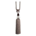 Taupe Swish Excelsior curtain tieback with cut glass design and full tassel