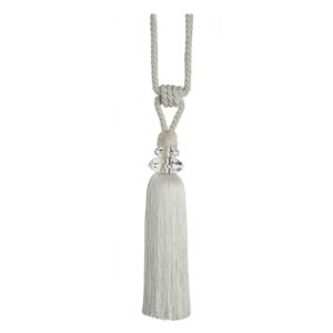 White Swish Excelsior curtain tieback with cut glass design and full tassel