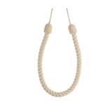 Natural Swish Java curtain tieback in a corded rope design
