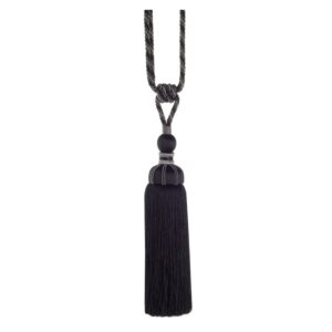 Black Swish Marrakesh curtain tieback with exotic style tassel