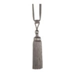 Silver Ivory Swish Marrakesh curtain tieback with exotic style tassel