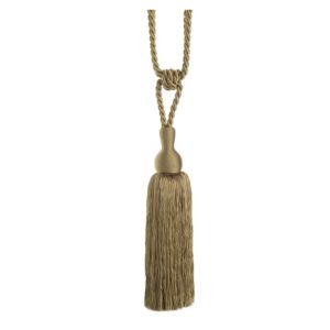 Pistachio green Swish Tangiers curtain tieback with colour co-ordinated drop and tassel