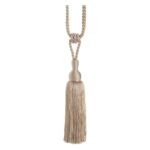 Putty cream Swish Tangiers curtain tieback with colour co-ordinated drop and tassel