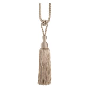 Putty cream Swish Tangiers curtain tieback with colour co-ordinated drop and tassel