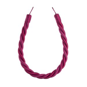 Cerise Pink Swish Virage curtain tieback with twisted rope design