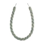 Duck Egg Blue Swish Virage curtain tieback with twisted rope design