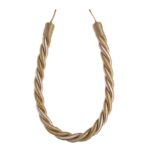 Gold Swish Virage curtain tieback with twisted rope design