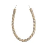 Putty Swish Virage curtain tieback with twisted rope design