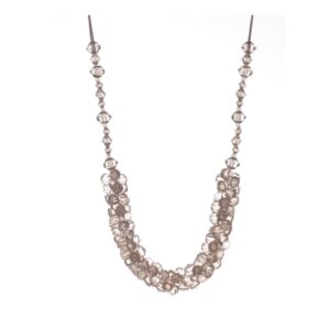 Amethyst Swish Vetrobello curtain tieback with clear acrylic faceted beads
