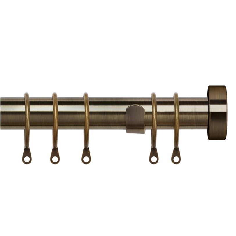 25-28mm Pristine Stud extendable curtain pole set Antique Brass 25-28mm Pristine Stud extendable curtain pole set in Antique Brass