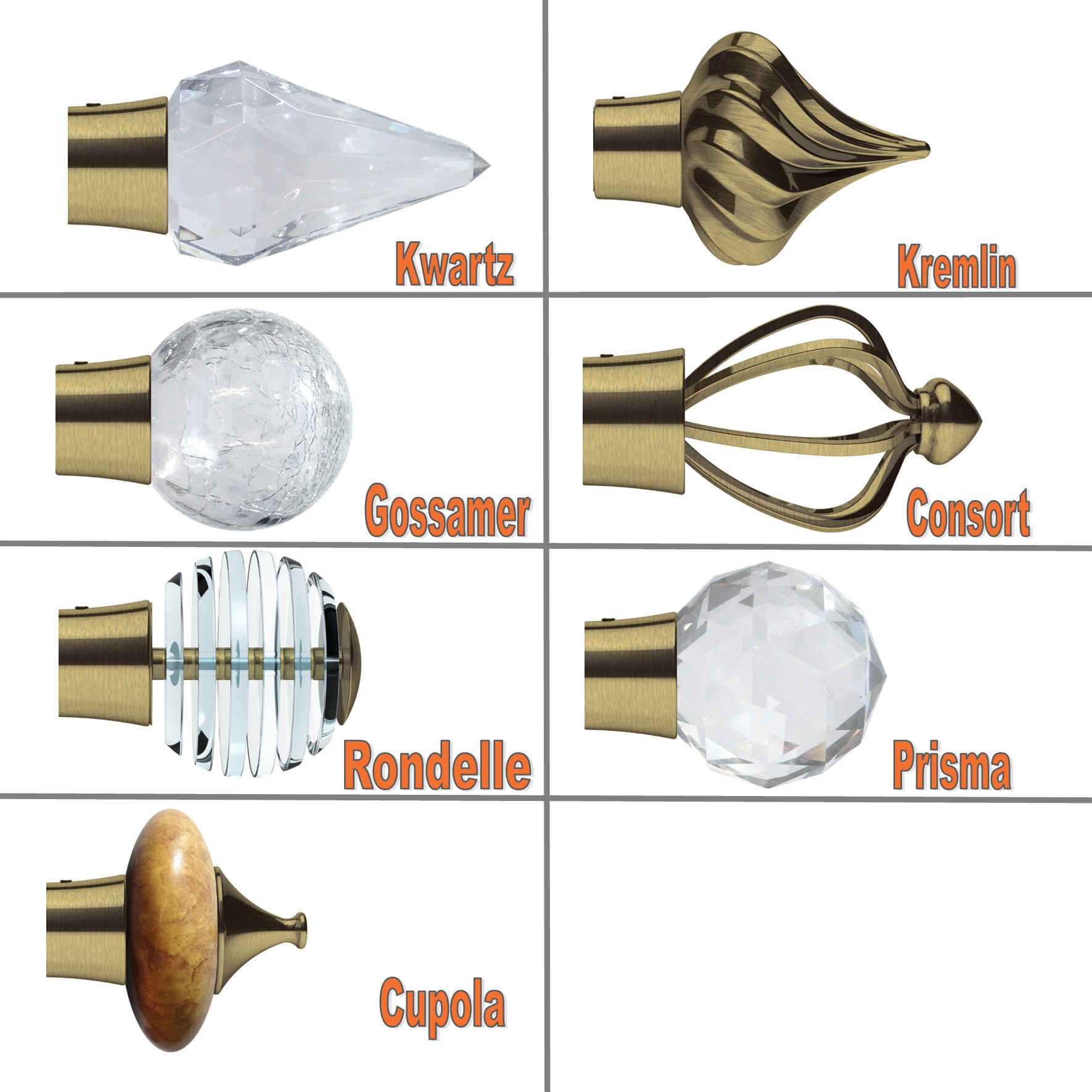 Antique Brass Finials ALL Labelled for web Antique Brass Finials ALL Labelled for web