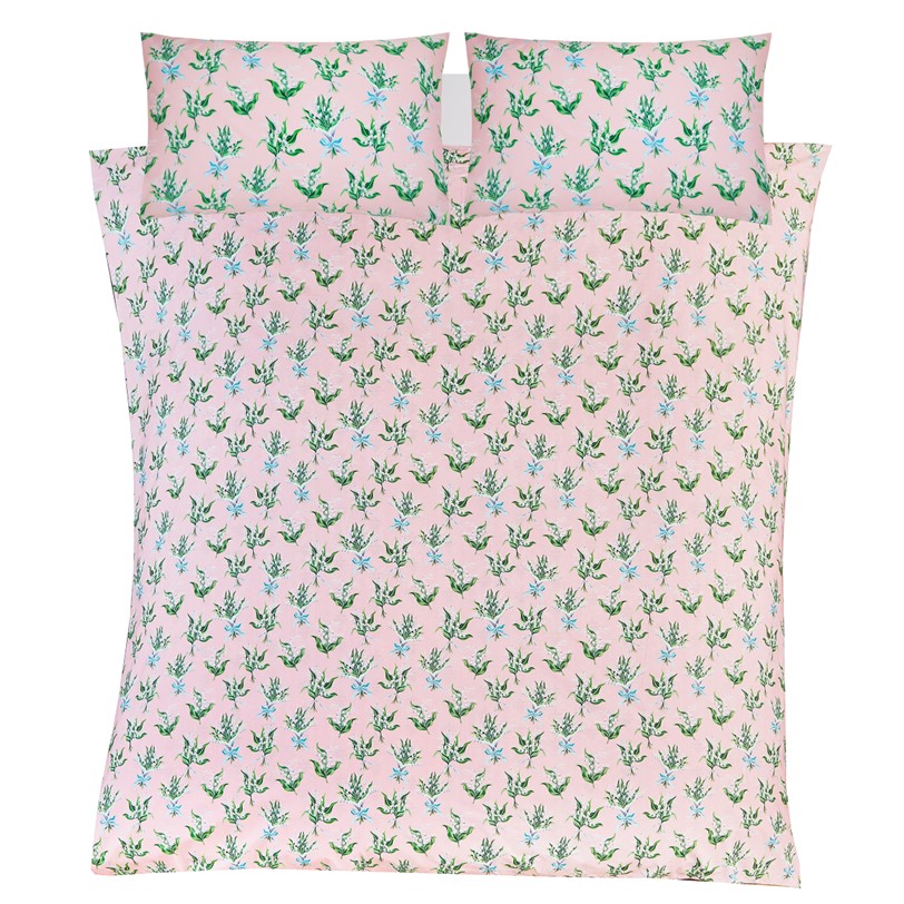 Cath Kidston Lily of the Valley Soft Pink bedset cut out reverse Cath Kidston Lily of the Valley Soft Pink bedset cut out reverse