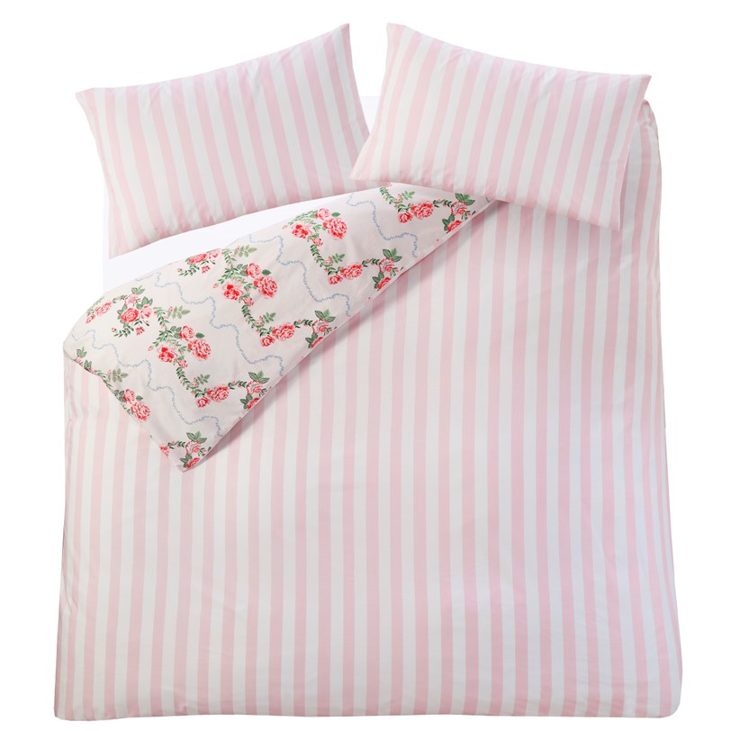 Cath Kidston Rose Flutter Pink bedset cut out reverse Cath Kidston Rose Flutter Pink bedset cut out reverse