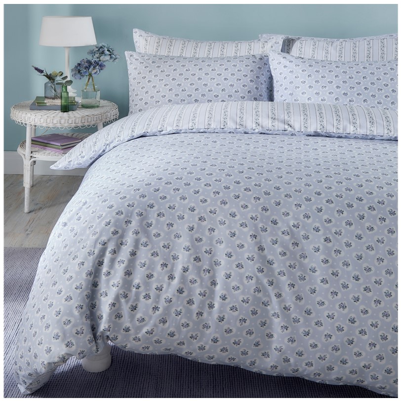 Cath Kidston Ticking Stripe Blue bedset reverse Cath Kidston Ticking Stripe Blue bedset reverse
