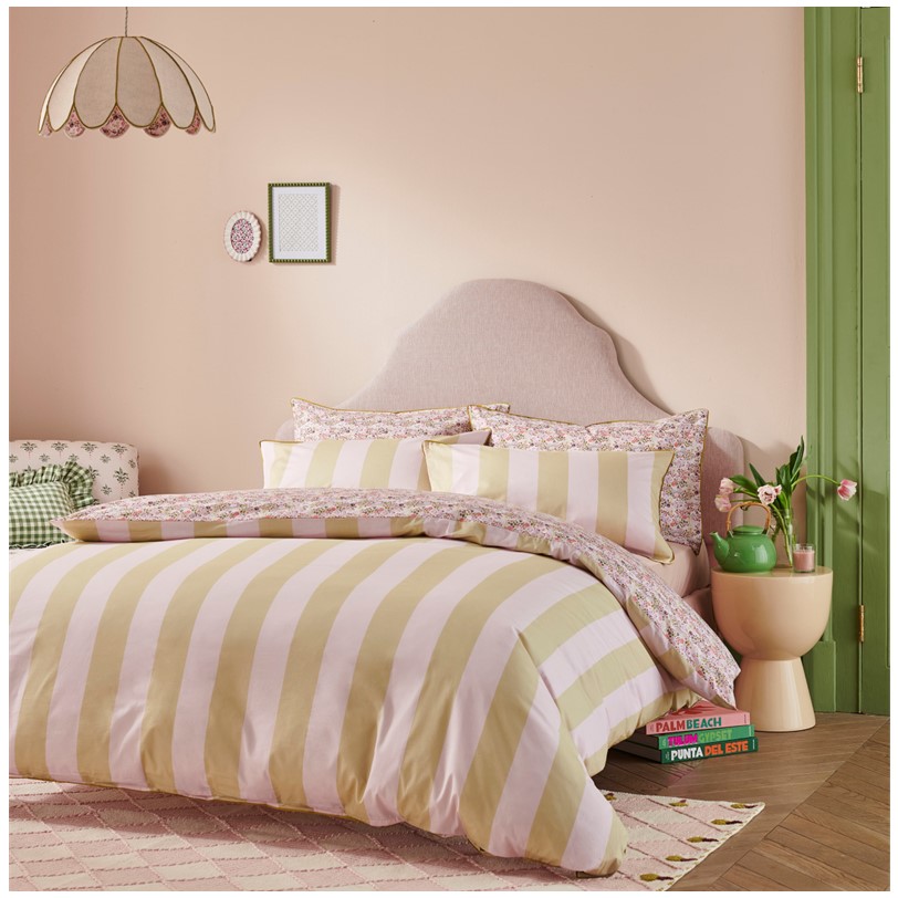 Cath Kidston Tiny Town Pink bedset reverse Cath Kidston Tiny Town Pink bedset reverse