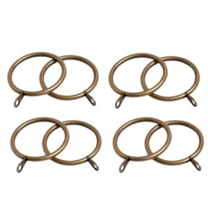 Metal Curtain Rings, Pristine 25-28mm Unlined Rings Pk 8 Antique Brass