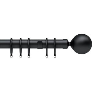 Speedy 28mm Nikola complete Curtain Pole set in Matt Black