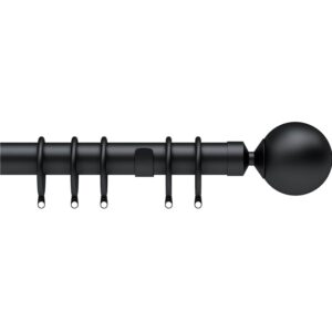 Speedy 28mm Nikola complete Curtain Pole set in Matt Black