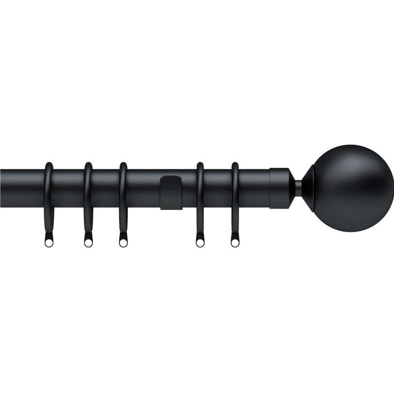 Speedy 28mm Nikola Curtain Pole set Matt Black Speedy 28mm Nikola Curtain Pole set Matt Black