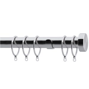 Speedy 28mm Stud complete Curtain Pole set in Chrome