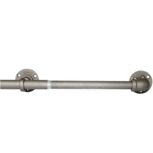 22-25mm Industrial Room Darkening Pole complete Curtain Pole set in silver, set is complete with extendable poles so not cutting required, and brackets, ready to fit and hang your curtains