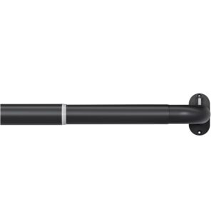 25-28mm Room Darkening complete Curtain Pole set in Black.