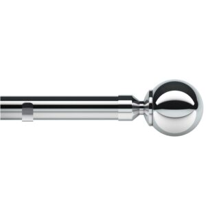 28mm Rome Eyelet curtain pole set Chrome includes accessories such as brackets and finials