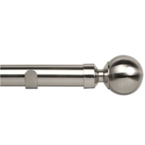 28mm Rome Eyelet curtain pole set Satin Silver includes accessories such as brackets and finials