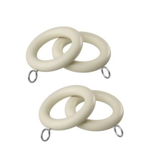 28mm Woodland Cream curtain rings pack of 4