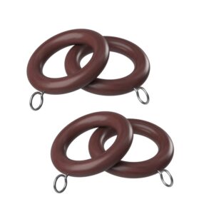 28mm Woodland Dark Oak curtain rings pack of 4