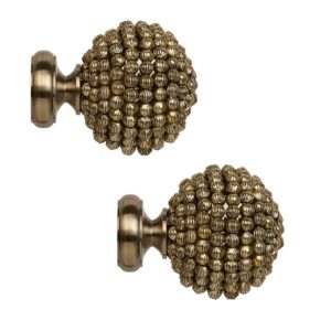 Antique Brass Mia 28mm beaded contemporary ball Finials