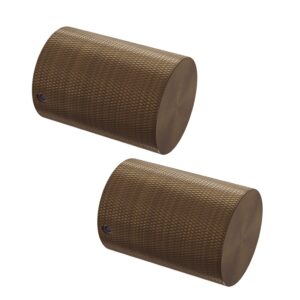 Antique Brass Olivia 28mm knurled textured barrel Finials