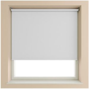 Plain Blackout Roller Blind in White.