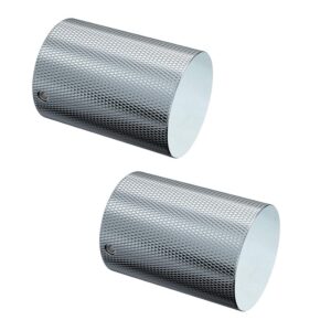 Chrome Olivia 28mm knurled textured barrel Finials