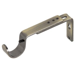 Curtain Pole Bracket, Wall Fix 28mm Metal Adjustable design, Antique brass