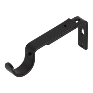 Curtain Pole Bracket, Wall Fix 28mm Metal Adjustable design, black