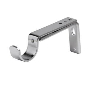 Curtain Pole Bracket, Wall Fix 28mm Metal Adjustable design, chrome
