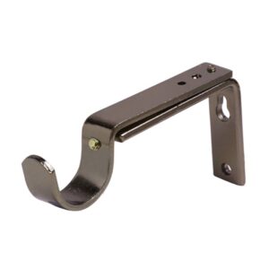 Curtain Pole Bracket, Wall Fix 28mm Metal Adjustable design, graphite