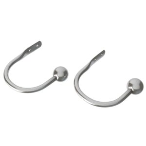 Finesse Ball holdbacks. 1 pair of satin silver holdbacks.